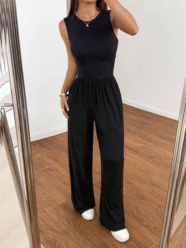 High Waisted Loose Jumpsuits