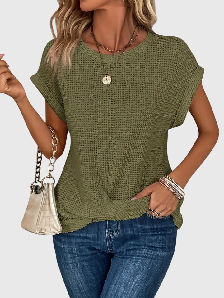 Elegant Top with Crew Neck