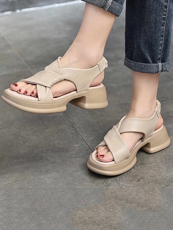 Leaher Platform Sandals