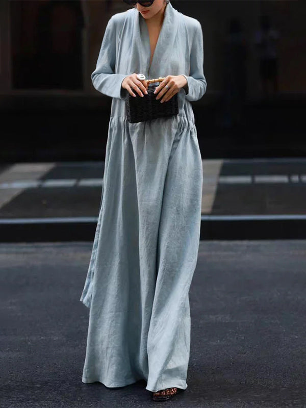 Loose Elasticity Casual Maxi Dresses