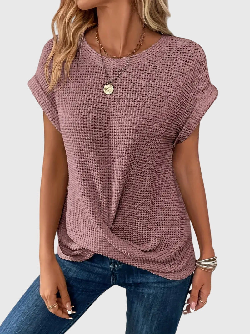 Elegant Top with Crew Neck