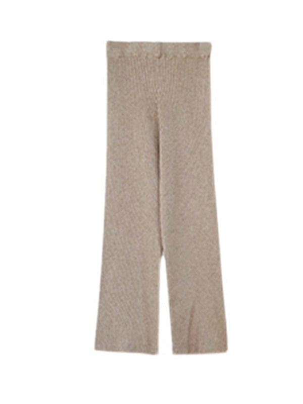 Loose Sweater& Wide Leg Pants -Set