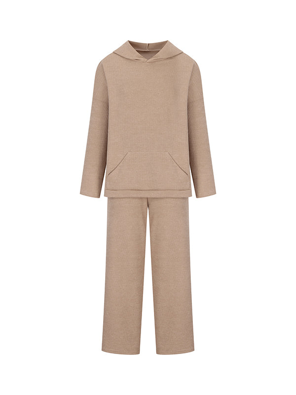 Hooded Sweater + Drawstring Pants Set
