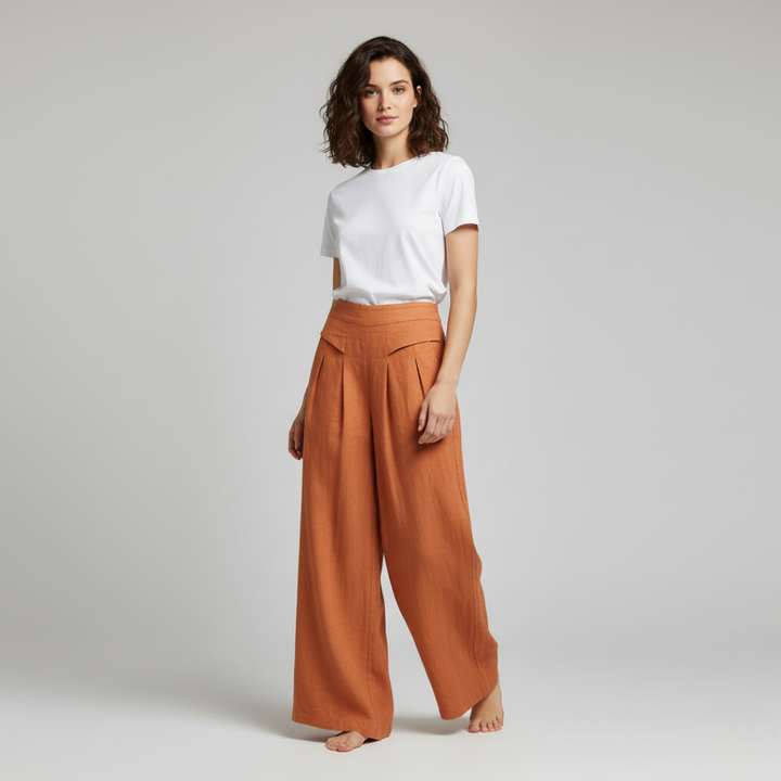 High Waist Wide Leg Trousers