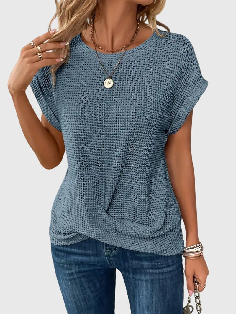 Elegant Top with Crew Neck
