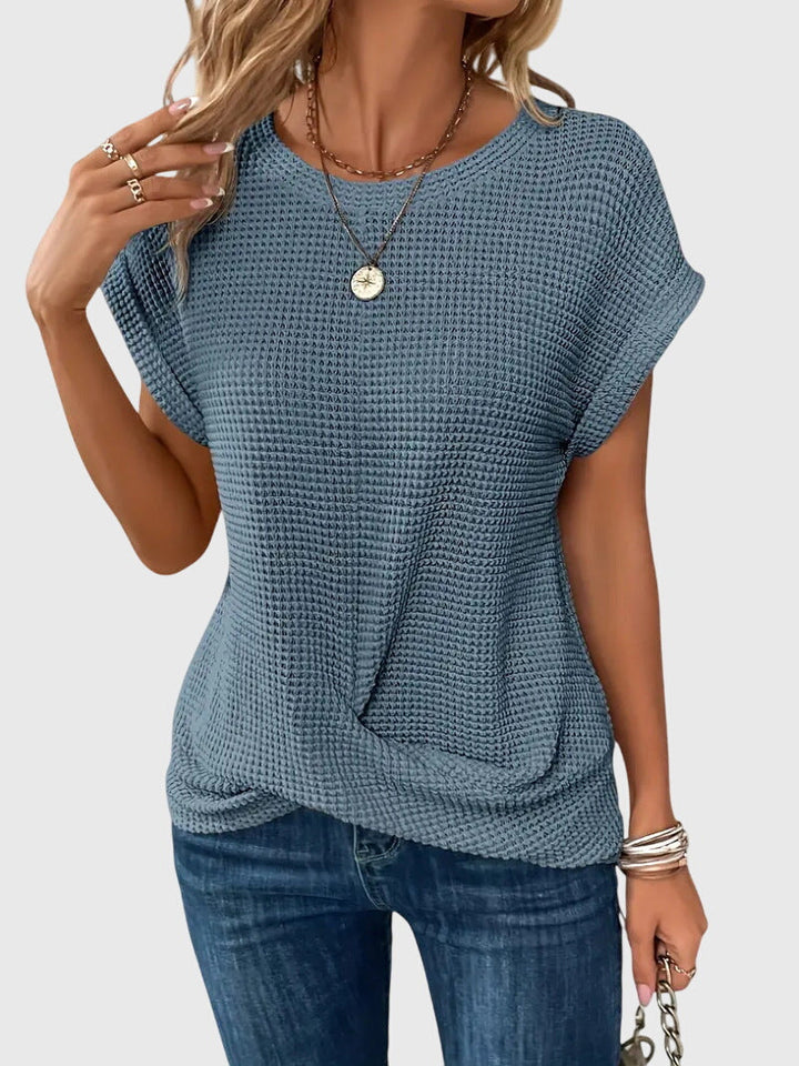 Elegant Top with Crew Neck