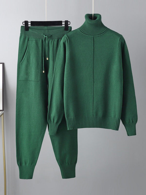 Casual drawstring-wide-leg-pants-suits