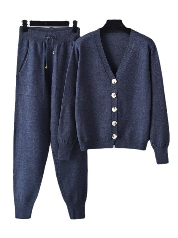 Cardigan Top & Harem Pants- Set