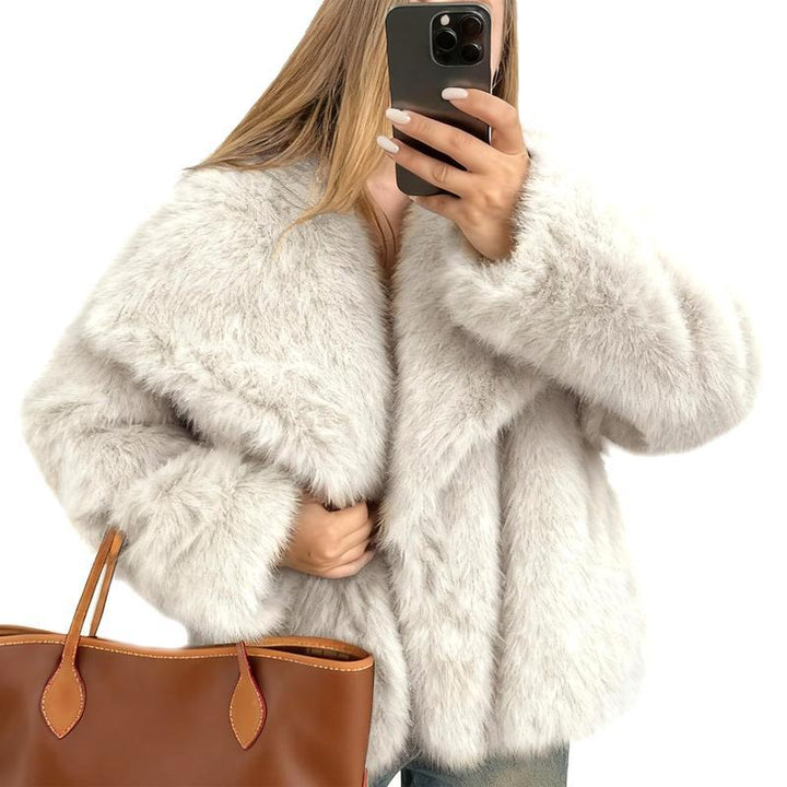 Cropped Faux Fur Coat for Fall & Winter