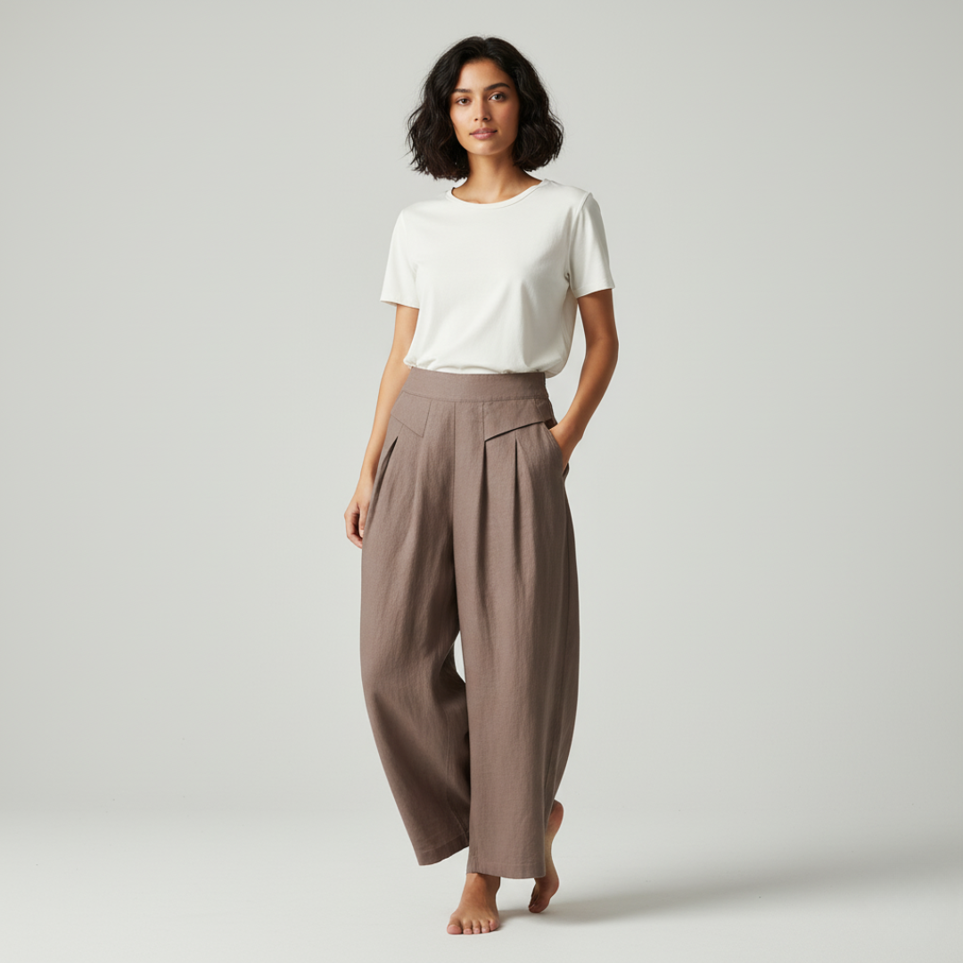 High Waist Wide Leg Trousers