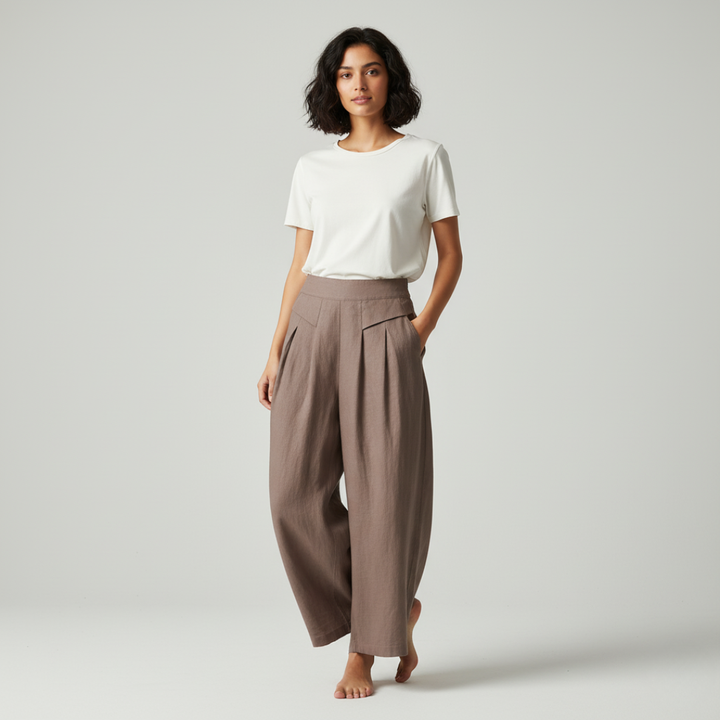 High Waist Wide Leg Trousers