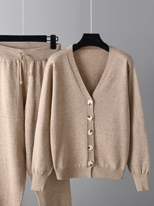 Cardigan Top & Harem Pants- Set