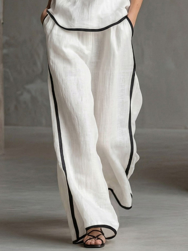 Contrast Color Pants