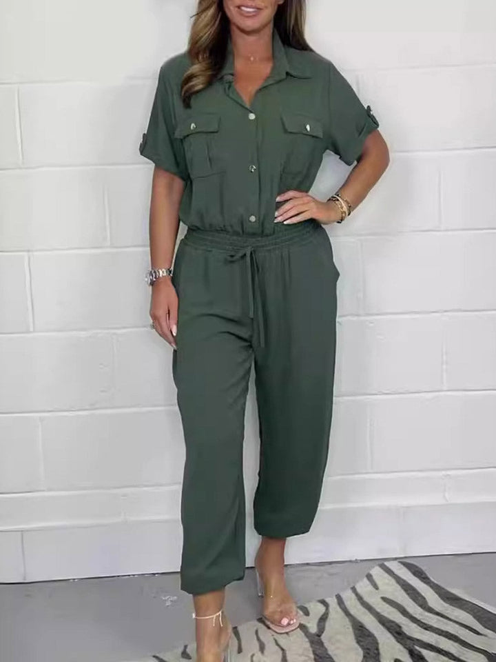 Elasticated  High Waisted Jumpsuit
