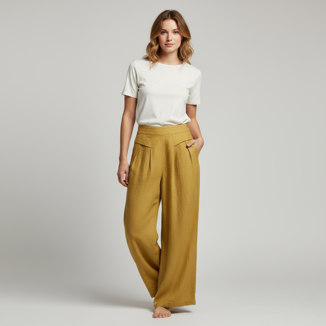 High Waist Wide Leg Trousers