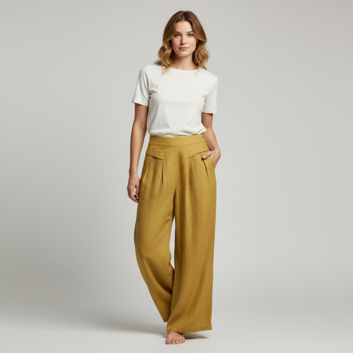 High Waist Wide Leg Trousers