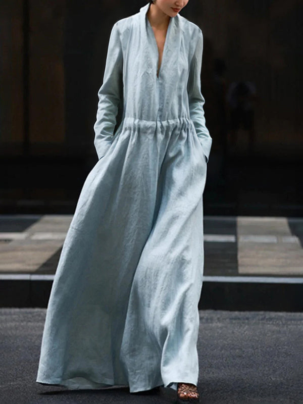 Loose Elasticity Casual Maxi Dresses