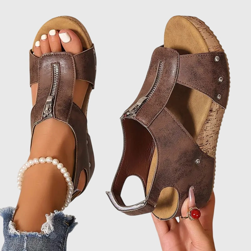 Zipper Orthopedic Sandals