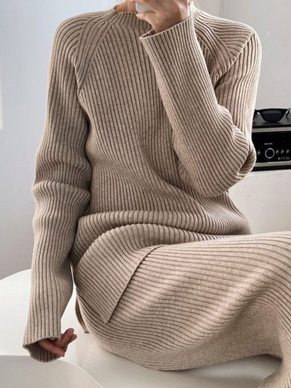 Loose Sweater& Wide Leg Pants -Set