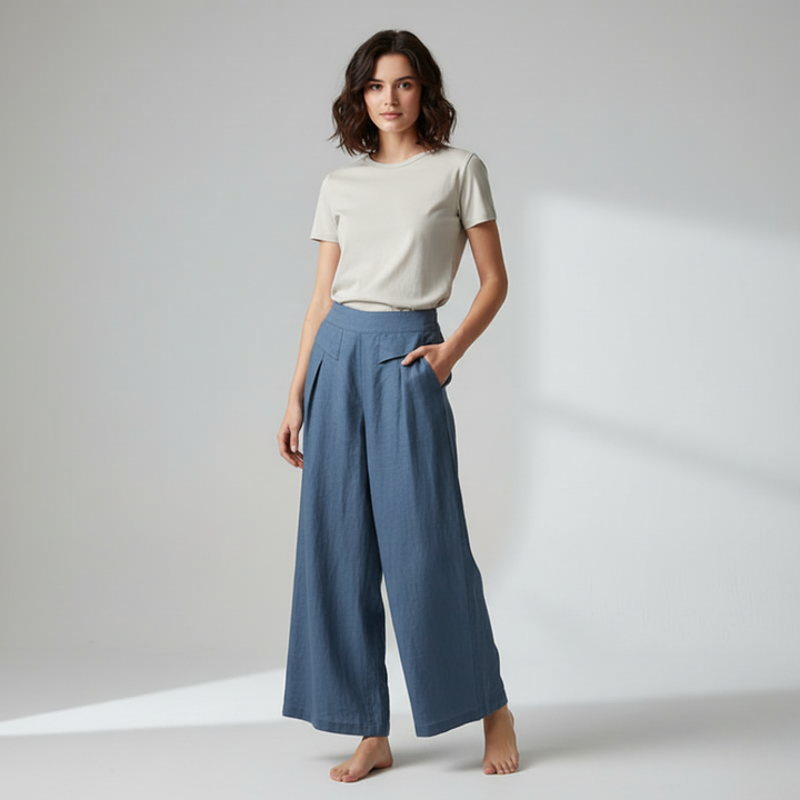 High Waist Wide Leg Trousers