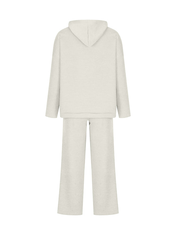 Hooded Sweater + Drawstring Pants Set