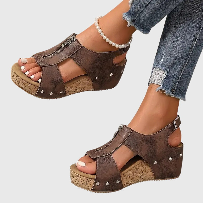 Zipper Orthopedic Sandals
