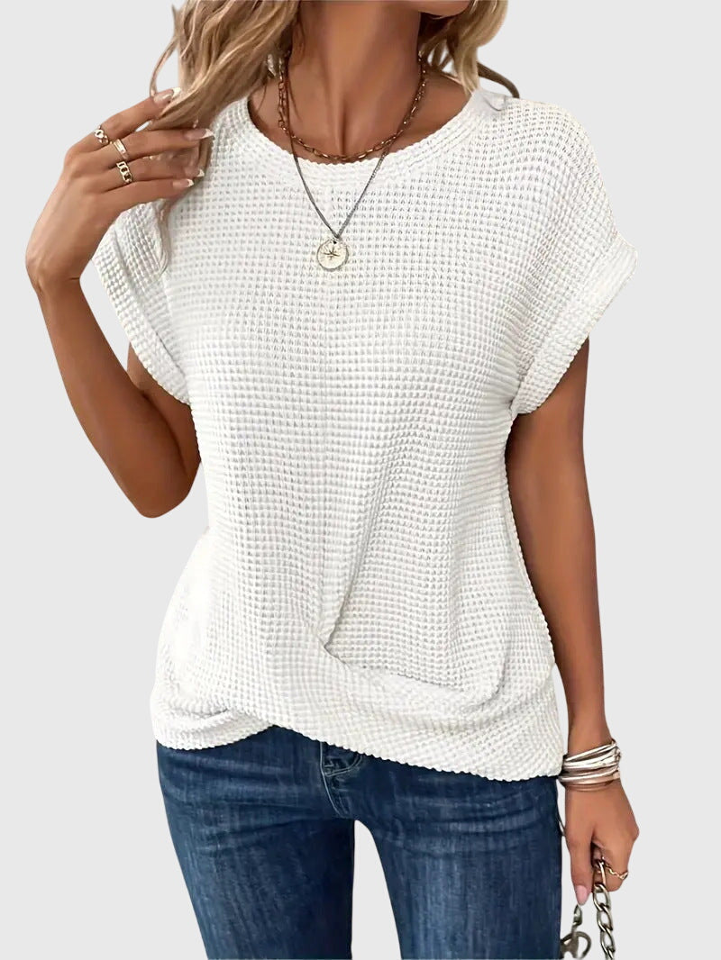 Elegant Top with Crew Neck