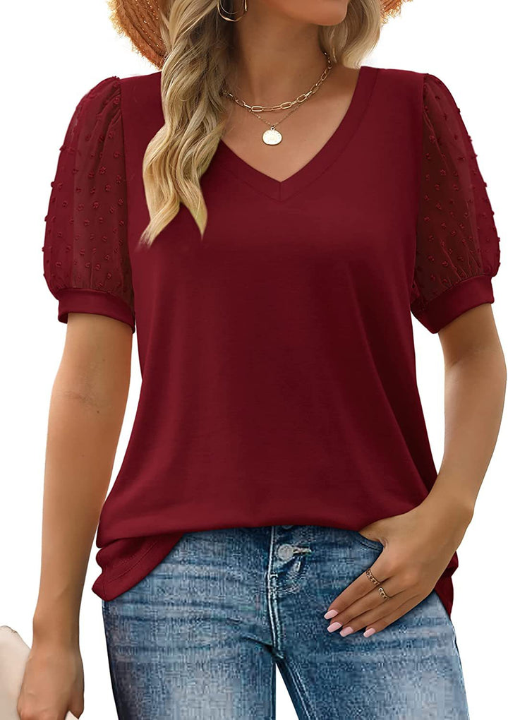 Sleeve V-Neck Top