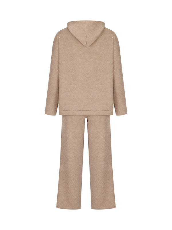 Hooded Sweater + Drawstring Pants Set