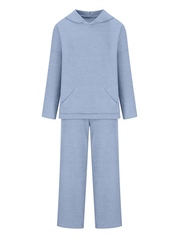 Hooded Sweater + Drawstring Pants Set