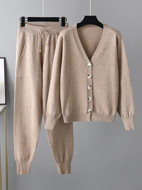 Cardigan Top & Harem Pants- Set