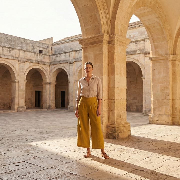 High Waist Wide Leg Trousers