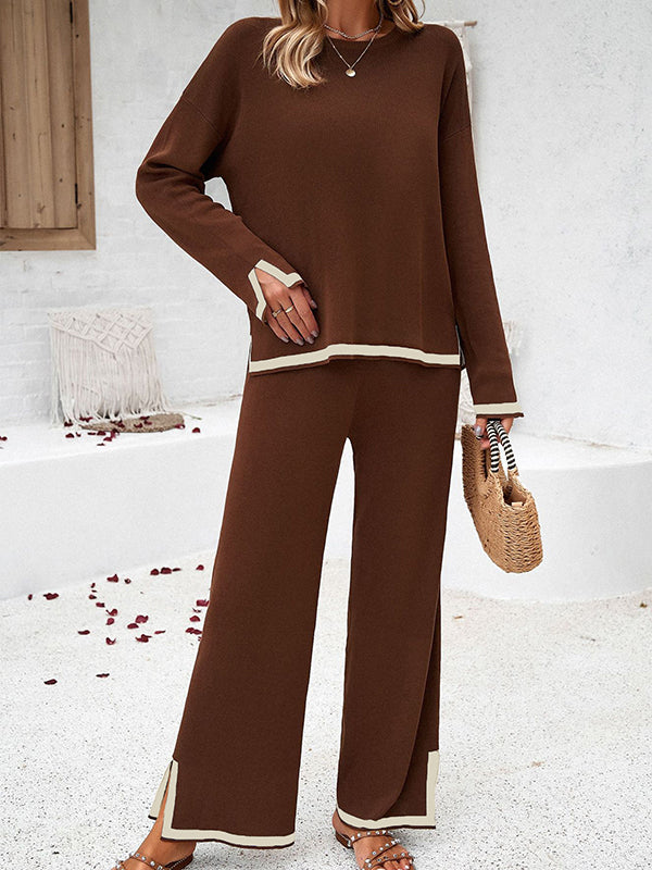 Split Sweater  +  Pants Set