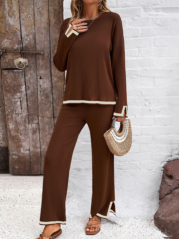Split Sweater  +  Pants Set