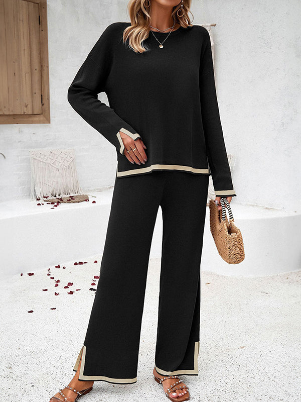 Split Sweater  +  Pants Set