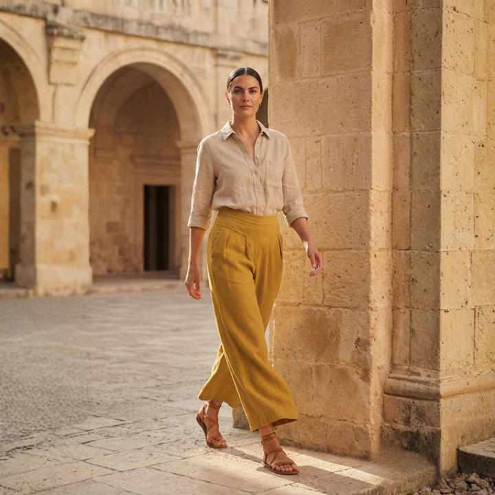 High Waist Wide Leg Trousers