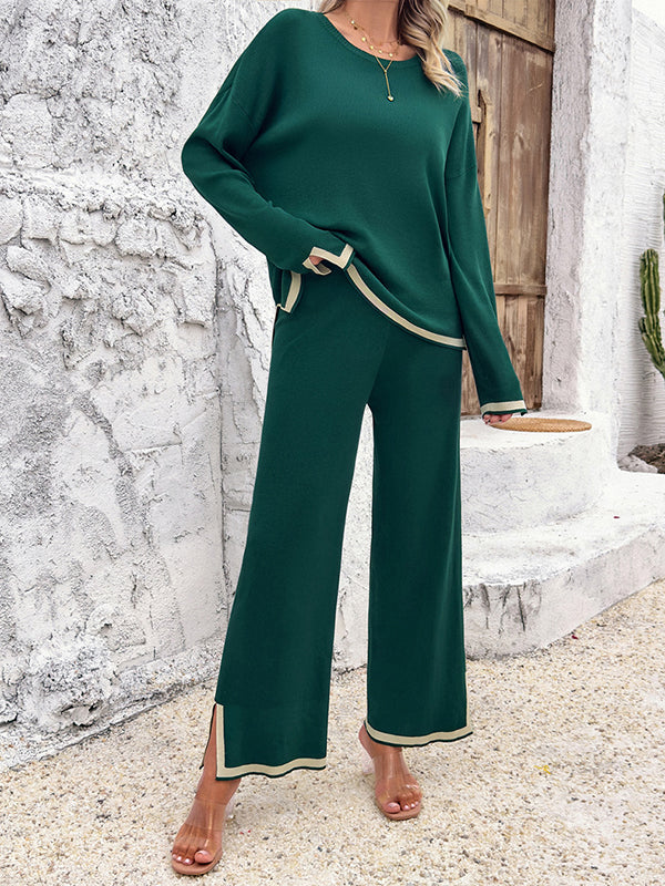 Split Sweater  +  Pants Set