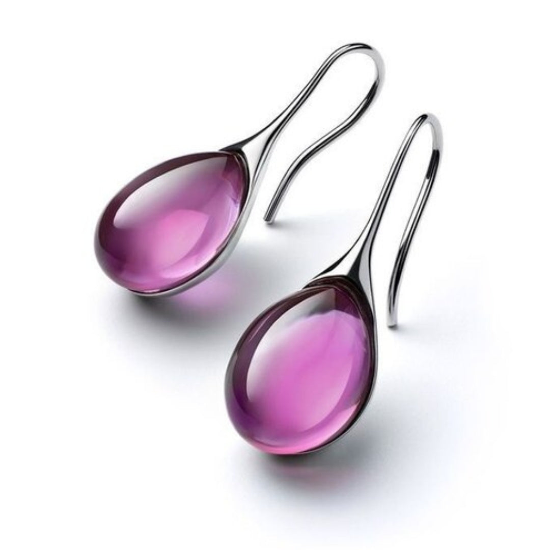 Crystal Drop Earrings - Gold/ Silver