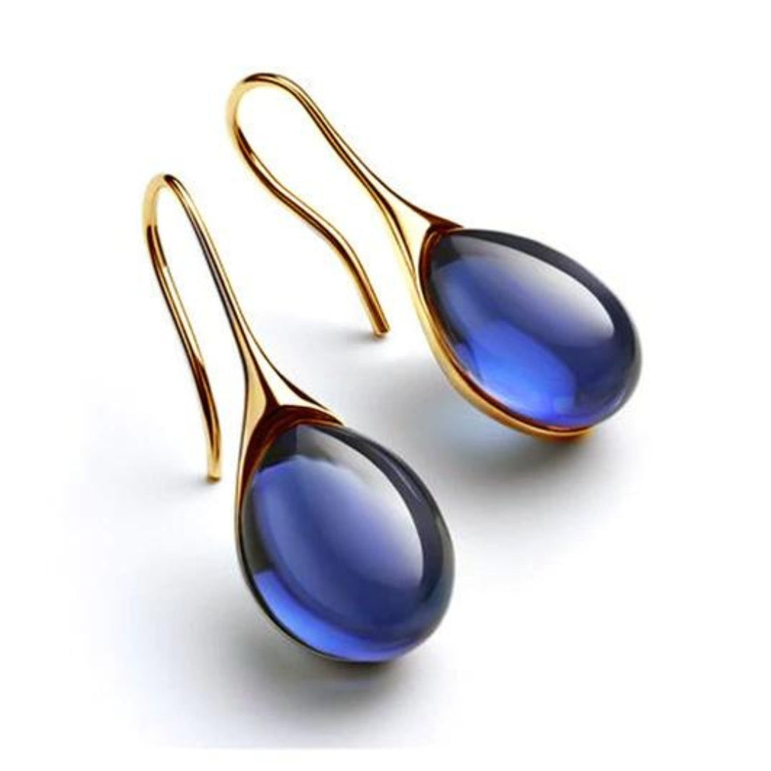 Crystal Drop Earrings - Gold/ Silver