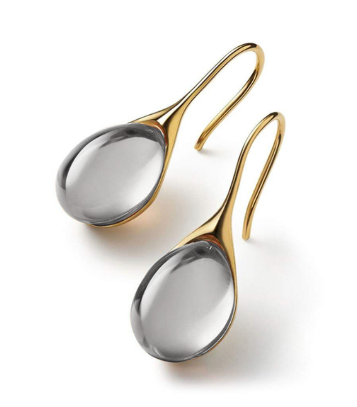 Crystal Drop Earrings - Gold/ Silver