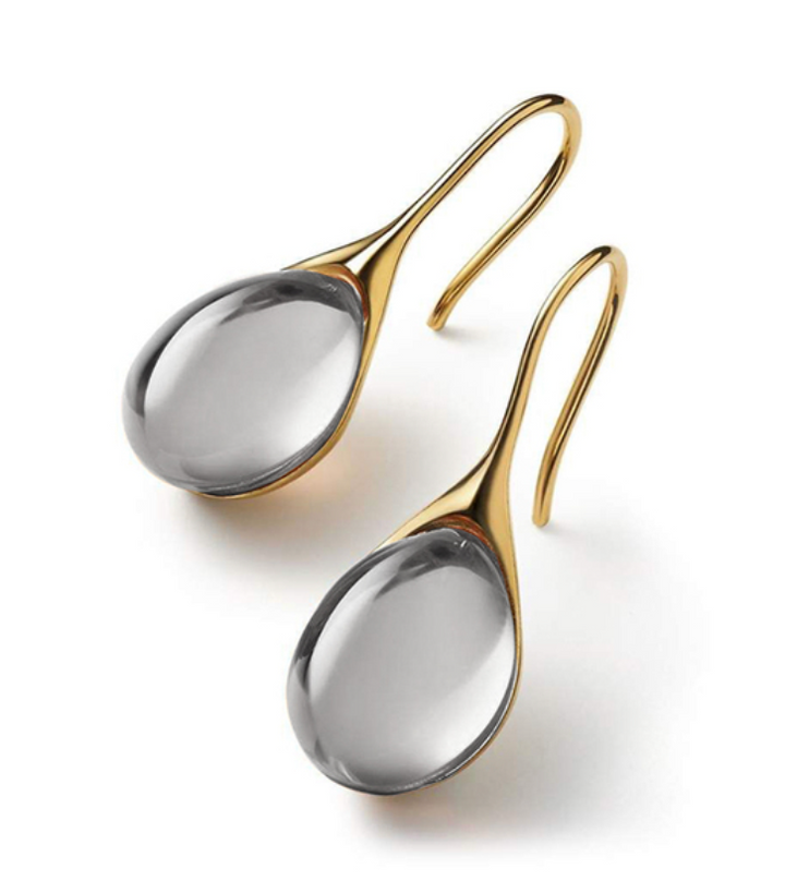 Crystal Drop Earrings - Gold/ Silver