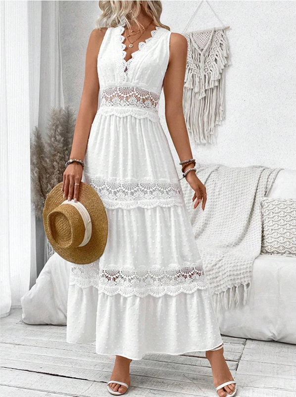 Lace V-Neck Dress