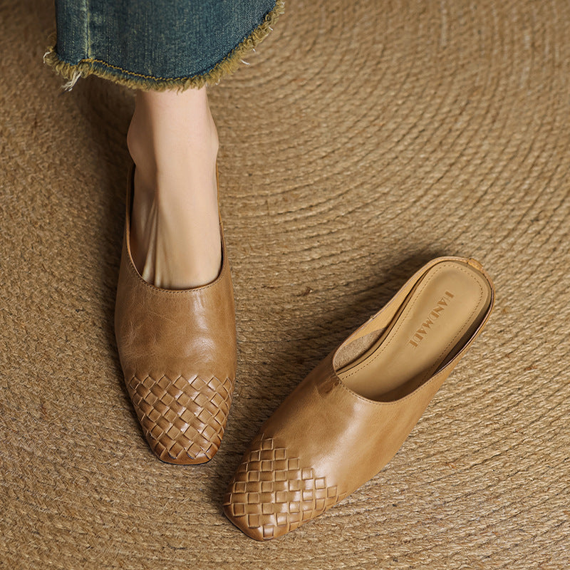 Genuine Leather Mules