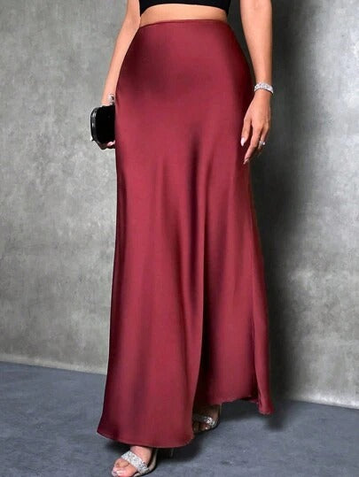 Satin High-Waist Skirt
