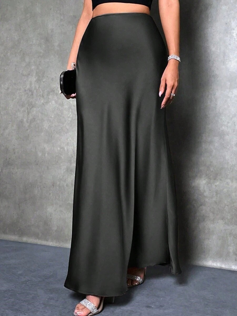 Satin High-Waist Skirt