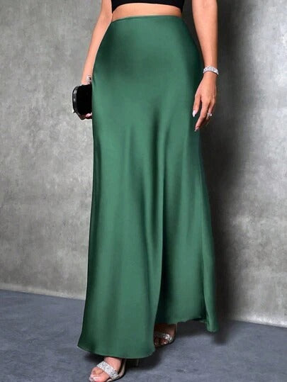 Satin High-Waist Skirt