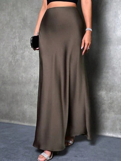 Satin High-Waist Skirt