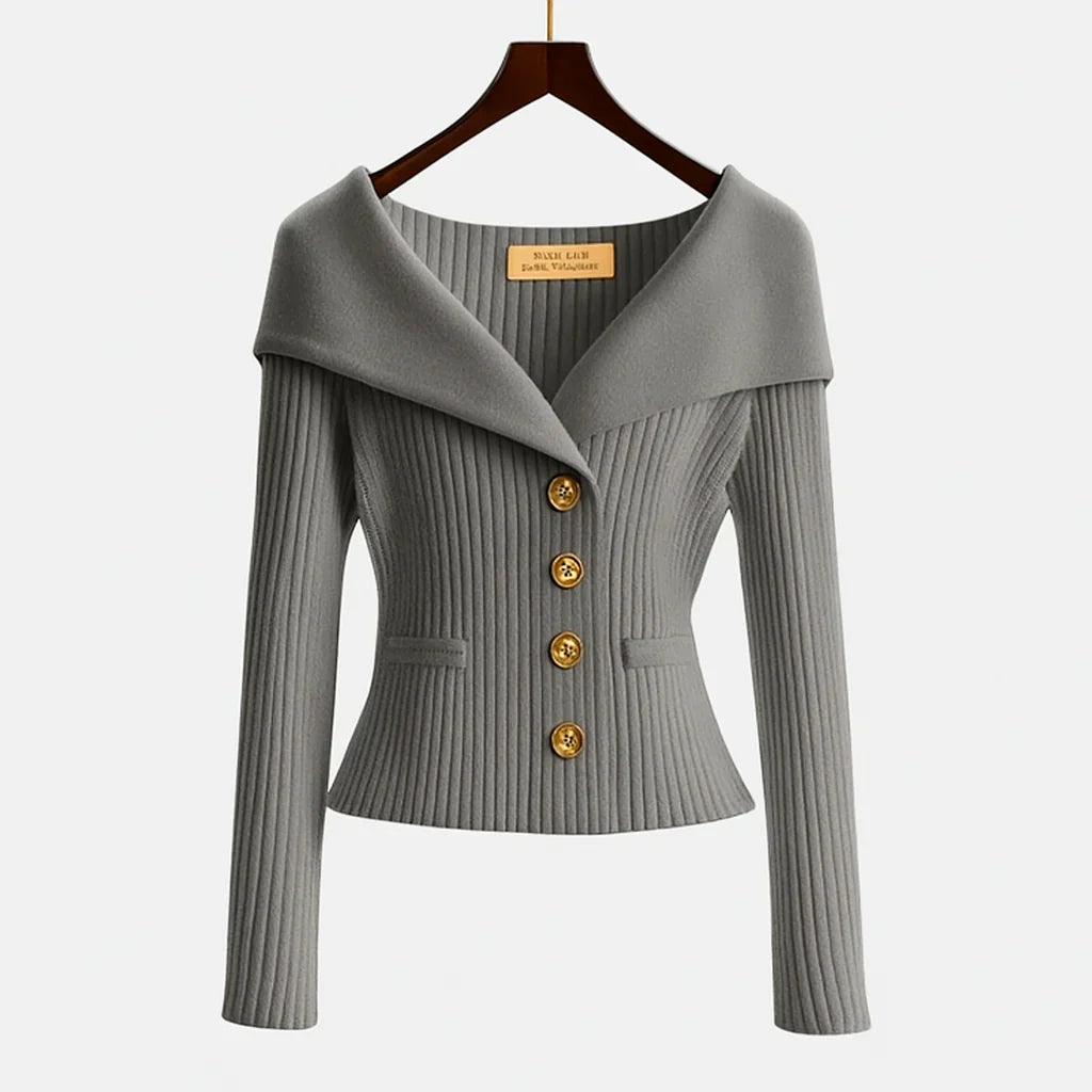 Off-Shoulder Sweater – Elegant  Knit