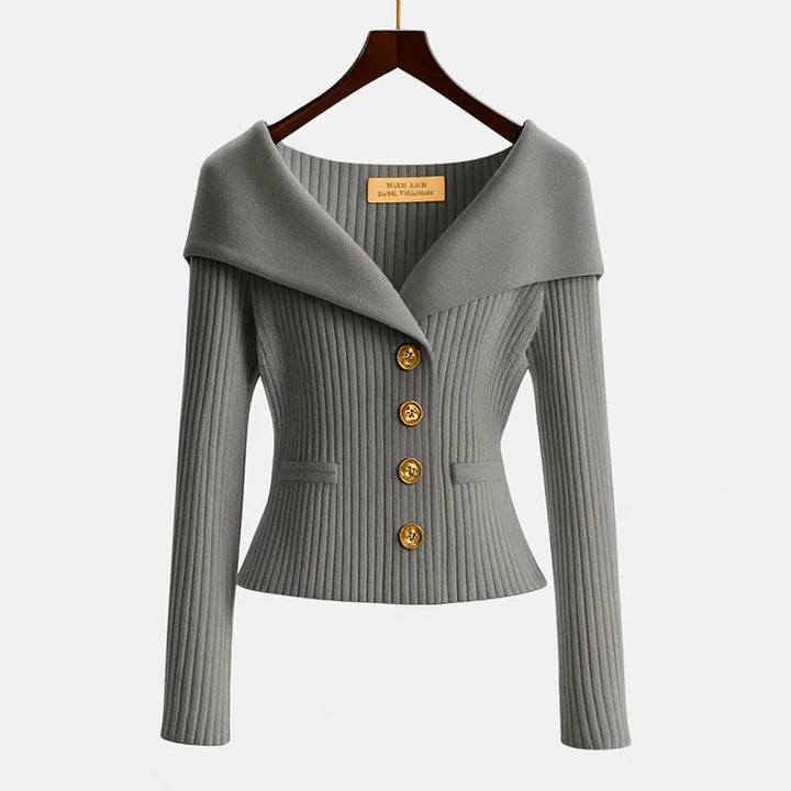 Off-Shoulder Sweater – Elegant  Knit