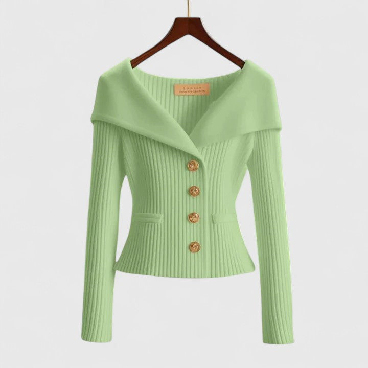 Off-Shoulder Sweater – Elegant  Knit